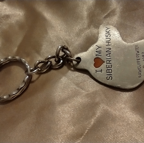 Key Ring 🌅Pewter Husky Key Ring Charm - Picture 4 of 6